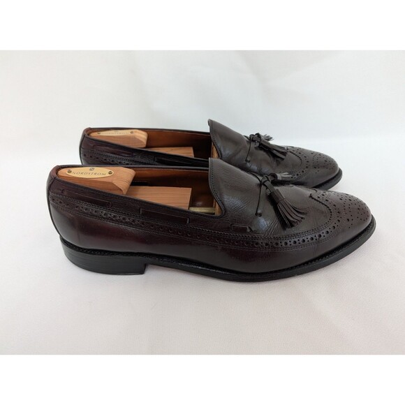 Allen Edmonds Manchester Tassel Loafers Men 11D Brown Wingtip Brogue Kiltie USA main image 6